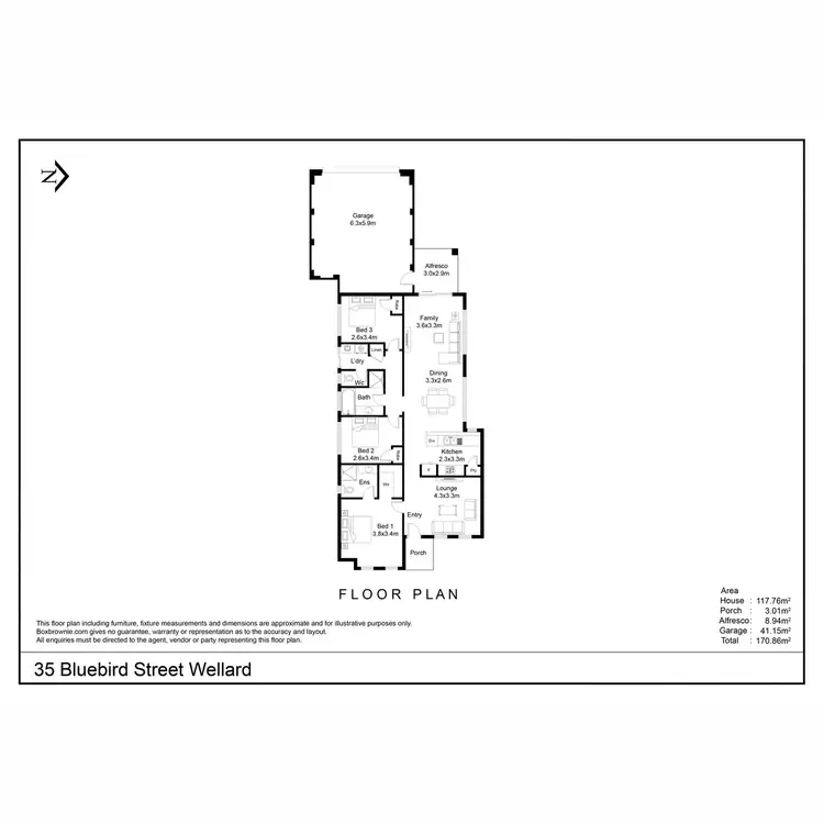 Floorplan of Homely house listing, 35 Bluebird Street, Wellard WA 6170