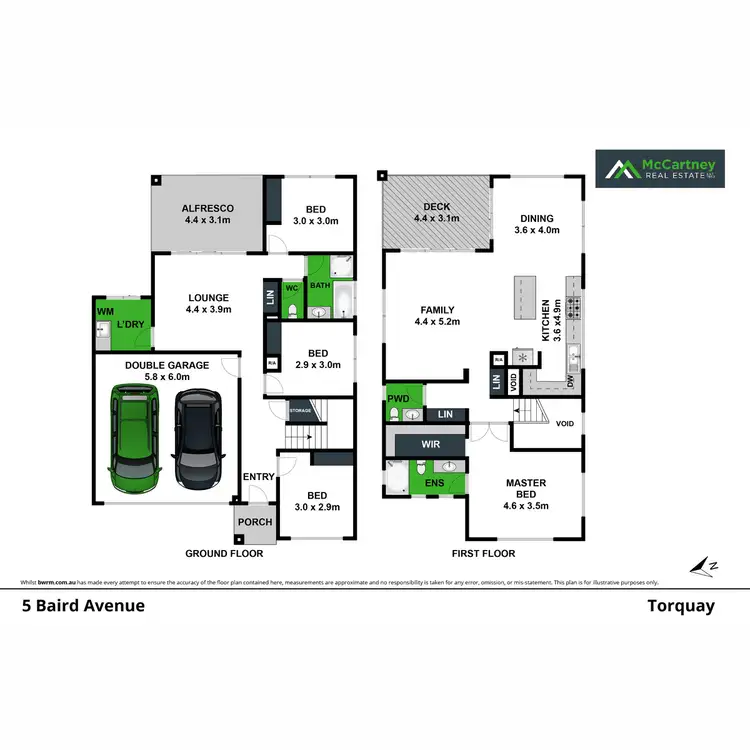 Floorplan of Homely house listing, 5 Baird Avenue, Torquay VIC 3228