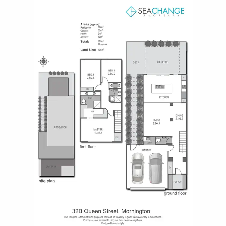 Floorplan of Homely townhouse listing, 32B Queen Street, Mornington VIC 3931