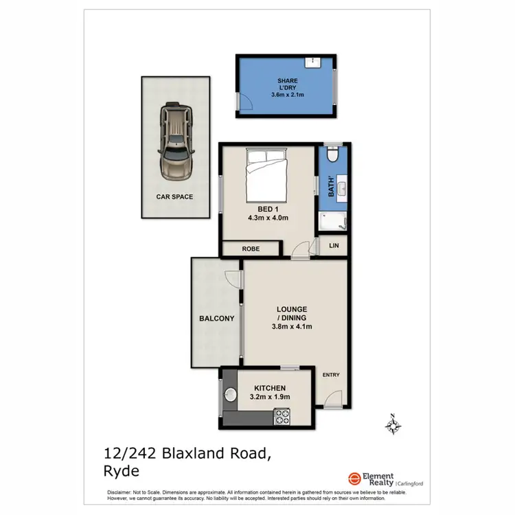 Floorplan of Homely unit listing, 12/242 Blaxland Road, Ryde NSW 2112