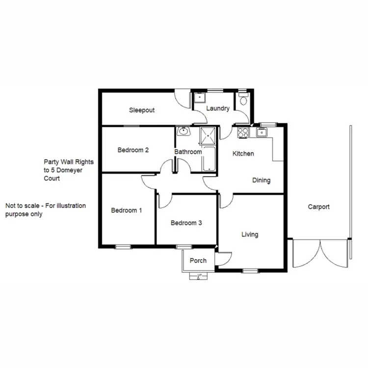 Floorplan of Homely semi-detached listing, 7 Domeyer Court, Port Augusta West SA 5700