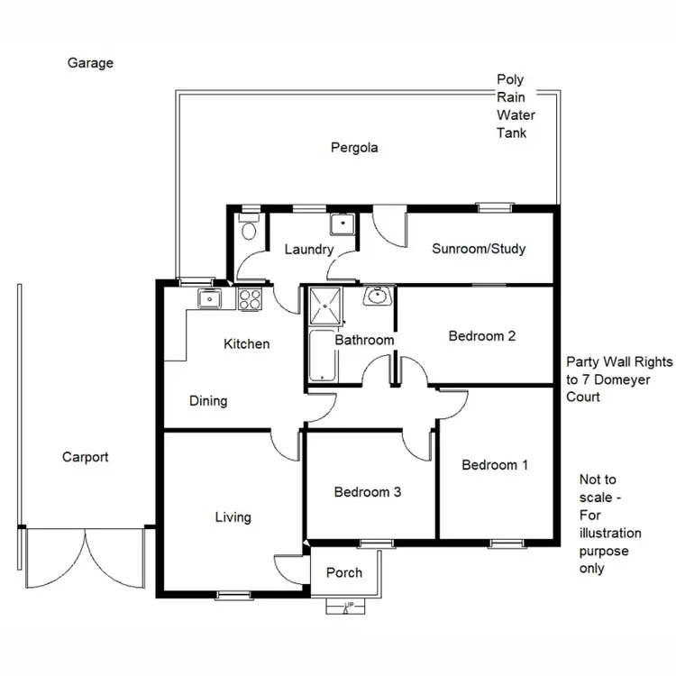 Floorplan of Homely semi-detached listing, 5 Domeyer Court, Port Augusta West SA 5700