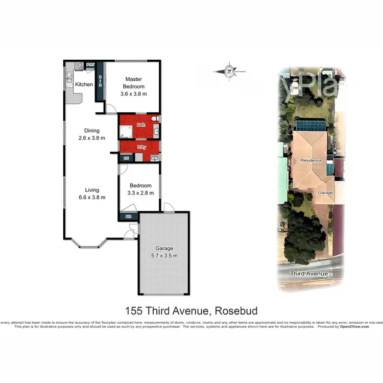 Floorplan of Homely house listing, 155 Third Avenue, Rosebud VIC 3939