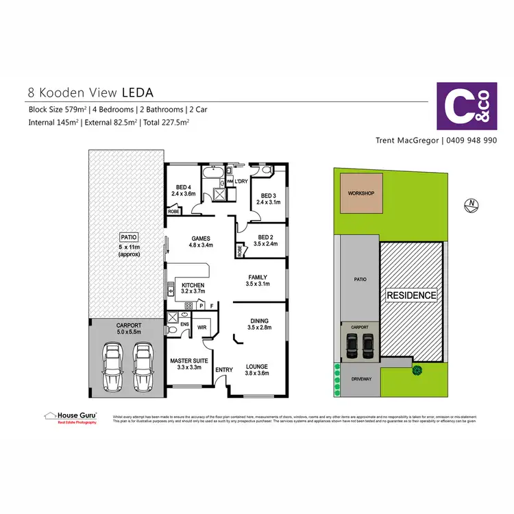 Floorplan of Homely house listing, 8 Kooden View, Leda WA 6170