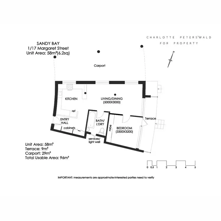 Floorplan of Homely unit listing, 1/17 Margaret Street, Sandy Bay TAS 7005