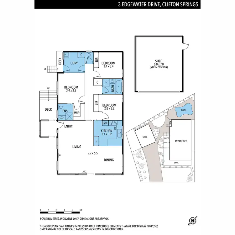 Floorplan of Homely house listing, 3 Edgewater Drive, Clifton Springs VIC 3222