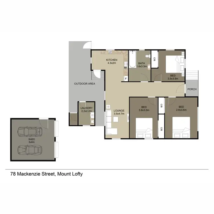 Floorplan of Homely house listing, 78 Mackenzie Street, Mount Lofty QLD 4350