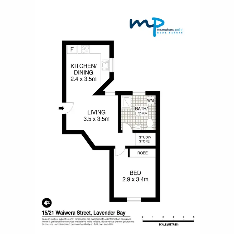 Floorplan of Homely apartment listing, 15/21 Waiwera Street, Mcmahons Point NSW 2060