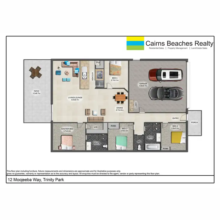 Floorplan of Homely house listing, 12 Moojeeba Way, Trinity Park QLD 4879