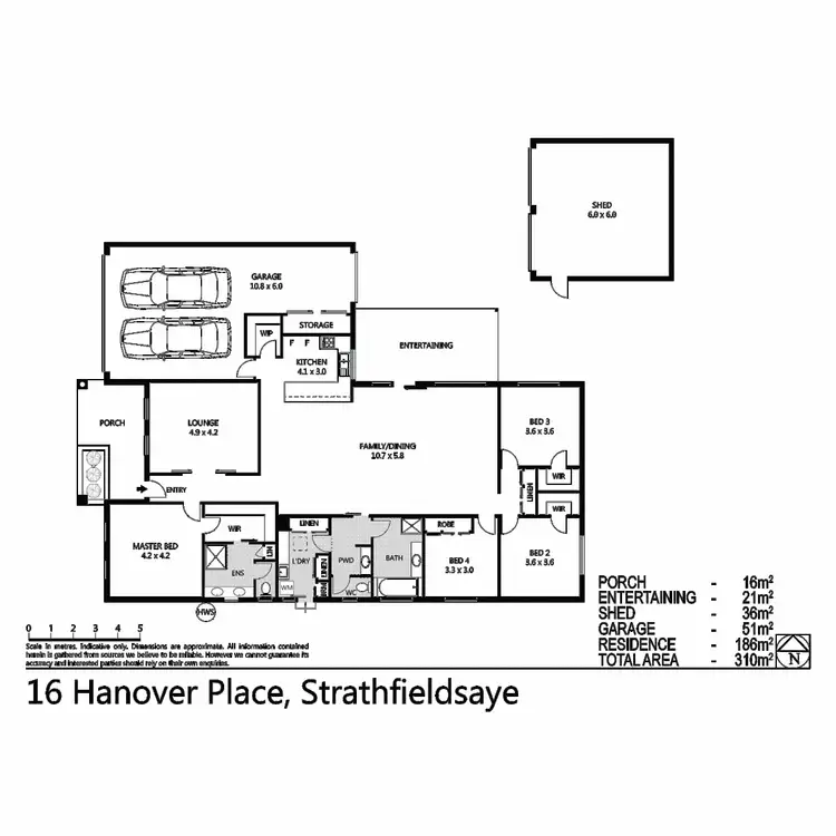 Floorplan of Homely house listing, 16 Hanover Place, Strathfieldsaye VIC 3551