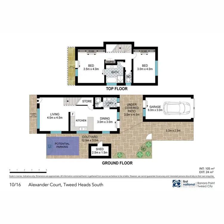 Floorplan of Homely townhouse listing, 10/16-24 Alexander Court, Tweed Heads South NSW 2486