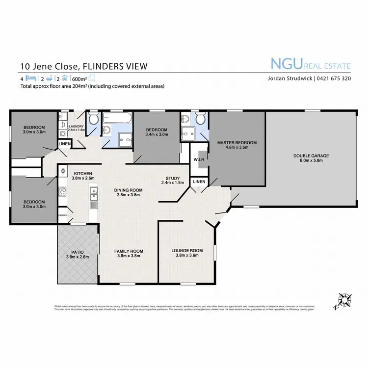 Floorplan of Homely house listing, 10 Jene Court, Flinders View QLD 4305