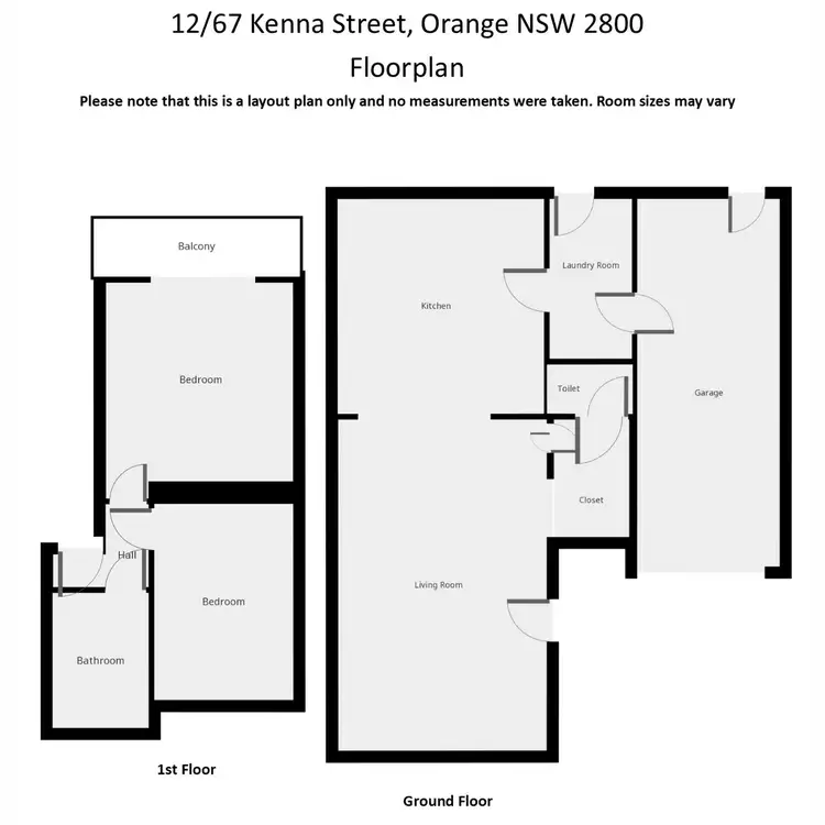 Floorplan of Homely townhouse listing, 12/67 Kenna Street, Orange NSW 2800
