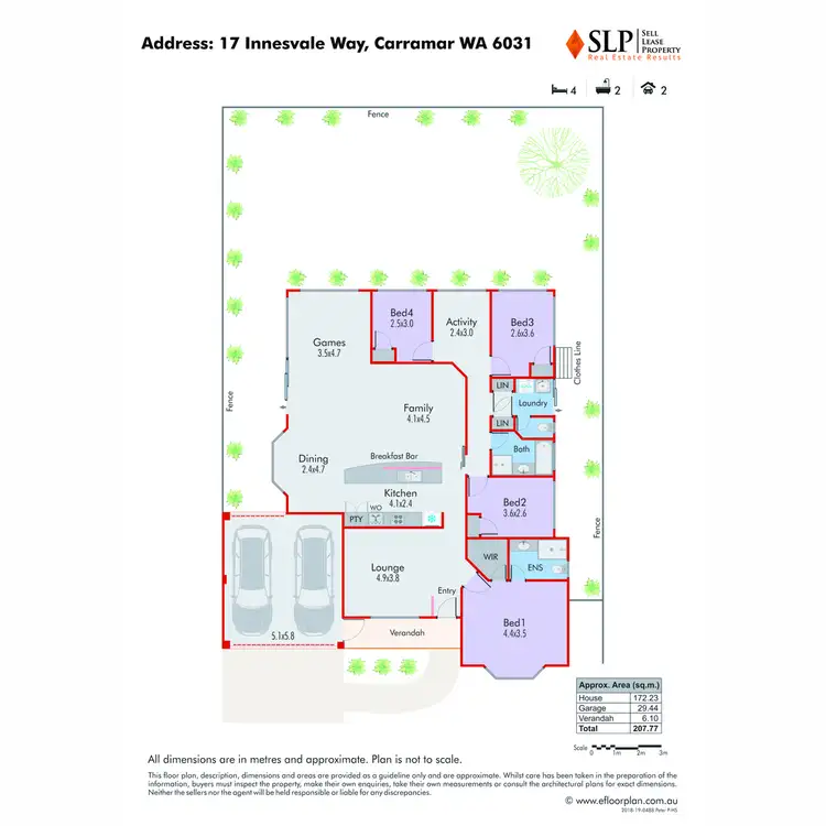Floorplan of Homely house listing, 17 Innesvale Way, Carramar WA 6031
