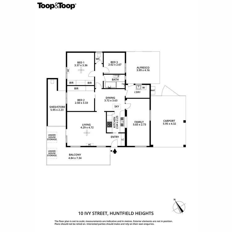 Floorplan of Homely house listing, 10 Ivy Street, Huntfield Heights SA 5163