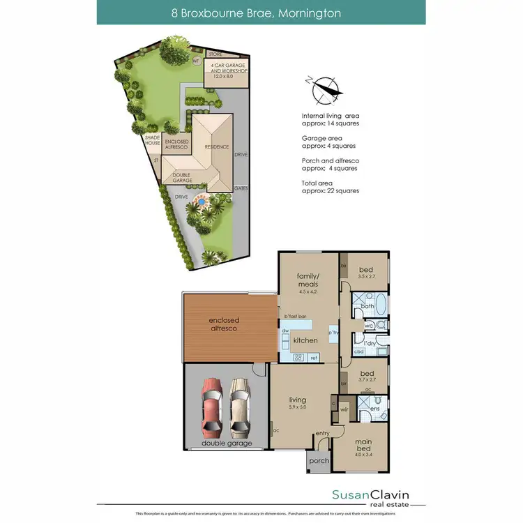 Floorplan of Homely house listing, 8 Broxbourne Brae, Mornington VIC 3931