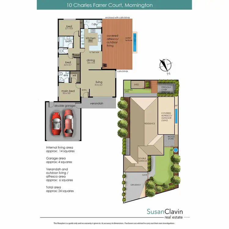 Floorplan of Homely house listing, 10 Charles Farrer Court, Mornington VIC 3931