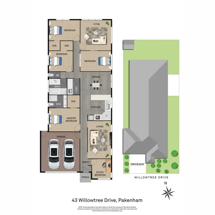 Floorplan of Homely house listing, 43 Willowtree Drive, Pakenham VIC 3810