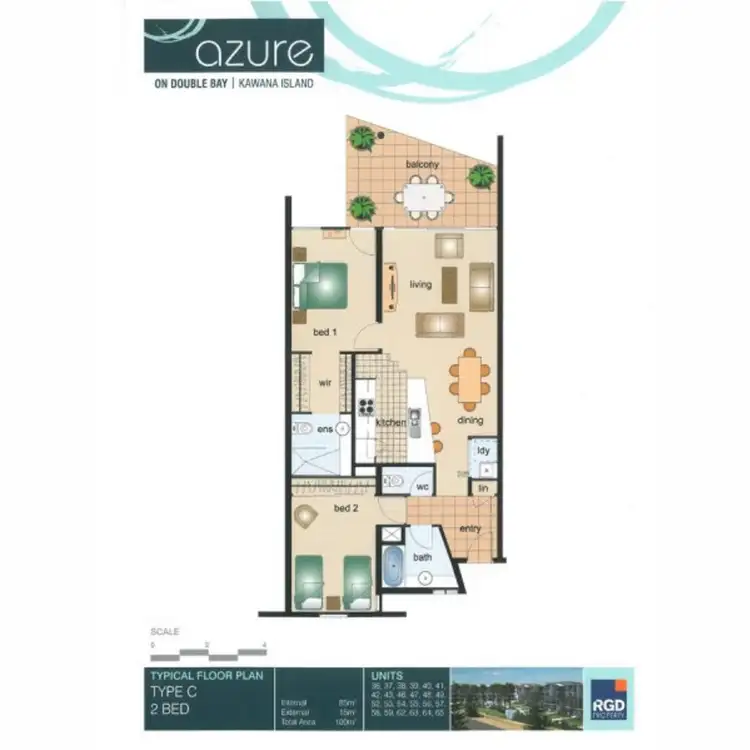 Floorplan of Homely apartment listing, 38/10 Grand Parade, Kawana Island QLD 4575