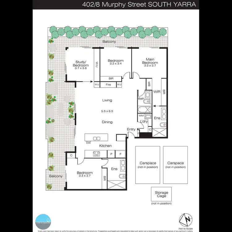 Floorplan of Homely apartment listing, 402/8 Murphy Street, South Yarra VIC 3141
