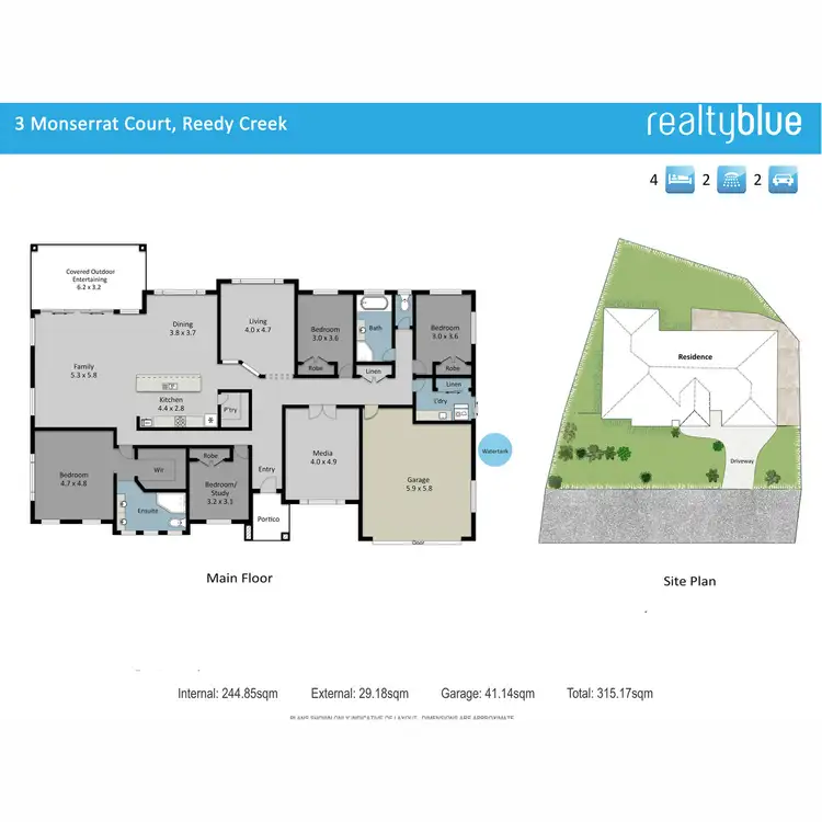Floorplan of Homely house listing, 3 Monserrat Court, Reedy Creek QLD 4227