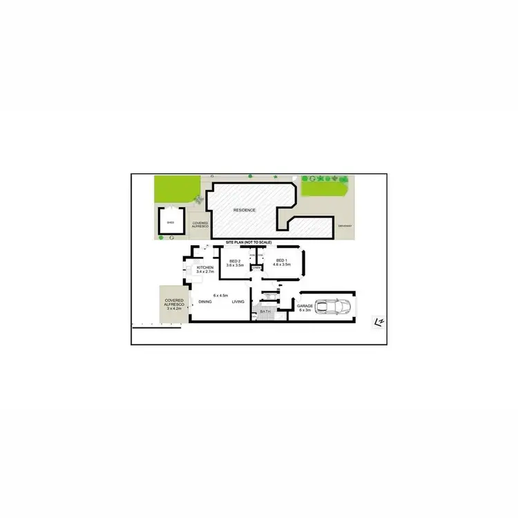 Floorplan of Homely unit listing, 2/30 Horrocks Crescent, Kearneys Spring QLD 4350