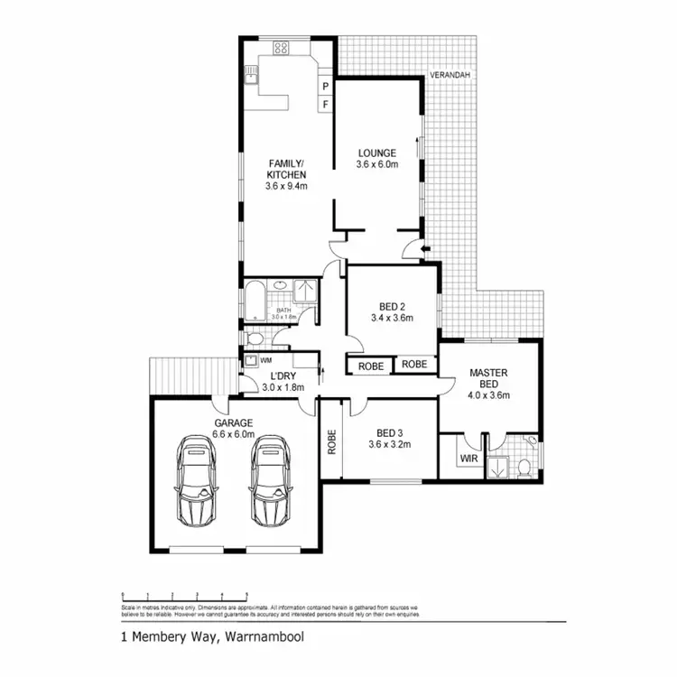Floorplan of Homely house listing, 1 Membery Way, Warrnambool VIC 3280