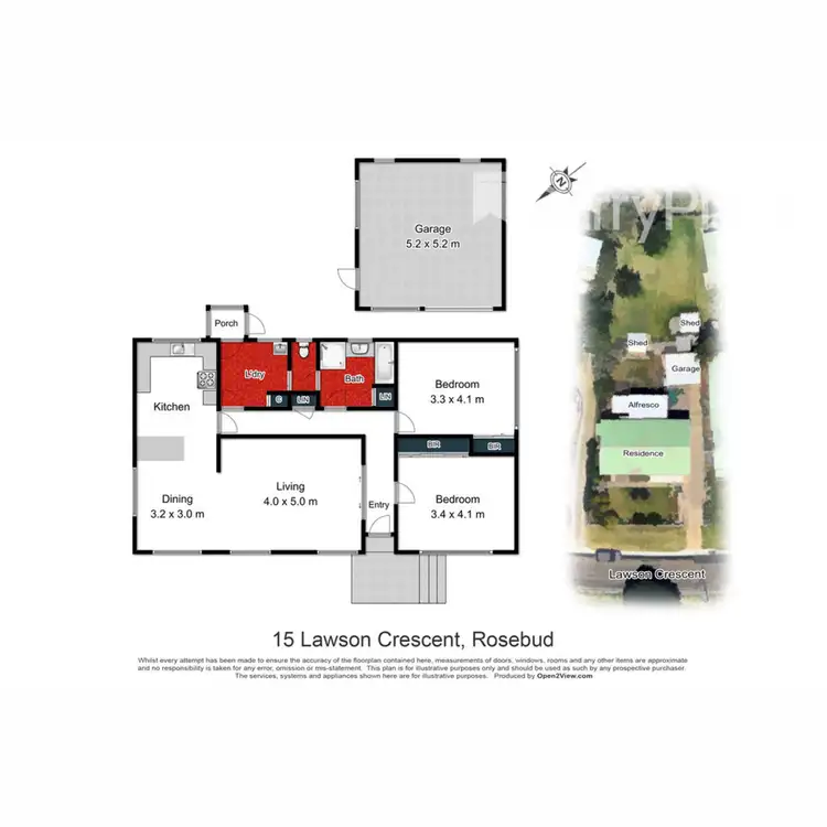 Floorplan of Homely house listing, 15 Lawson Crescent, Rosebud VIC 3939