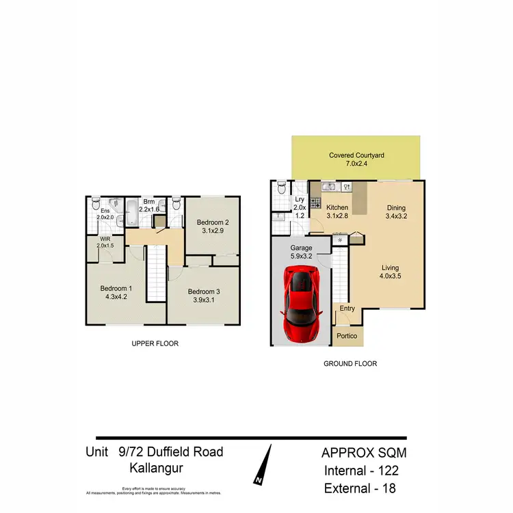 Floorplan of Homely unit listing, 9/72-78 Duffield Road, Kallangur QLD 4503