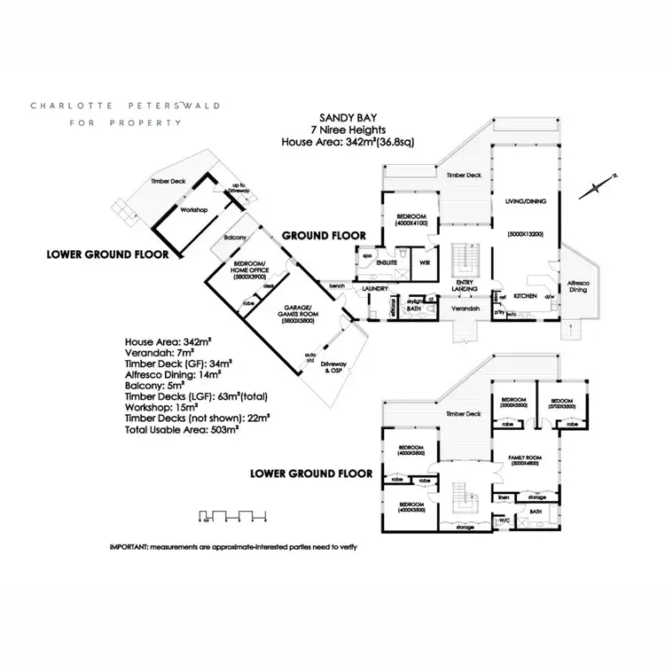 Floorplan of Homely house listing, 7 Niree Heights, Sandy Bay TAS 7005