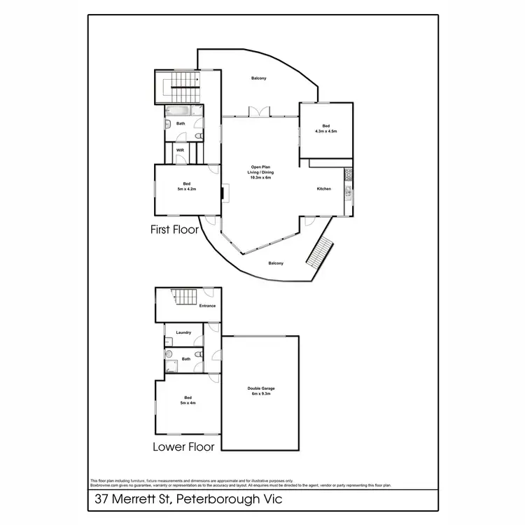 Floorplan of Homely house listing, 37 Merrett Street, Peterborough VIC 3270
