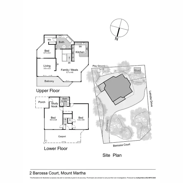 Floorplan of Homely house listing, 2 Barossa Court, Mount Martha VIC 3934