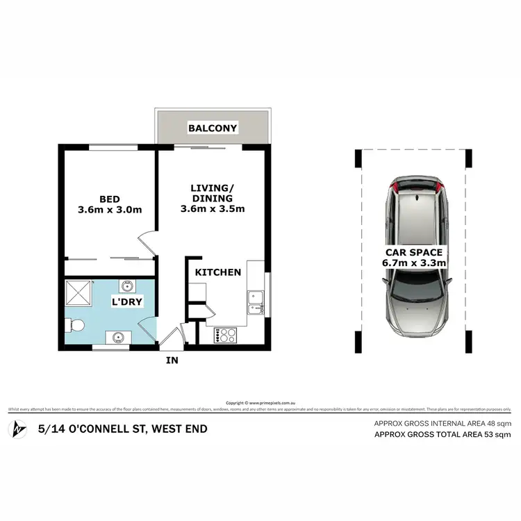 Floorplan of Homely unit listing, 5/14 O'Connell Street, West End QLD 4101