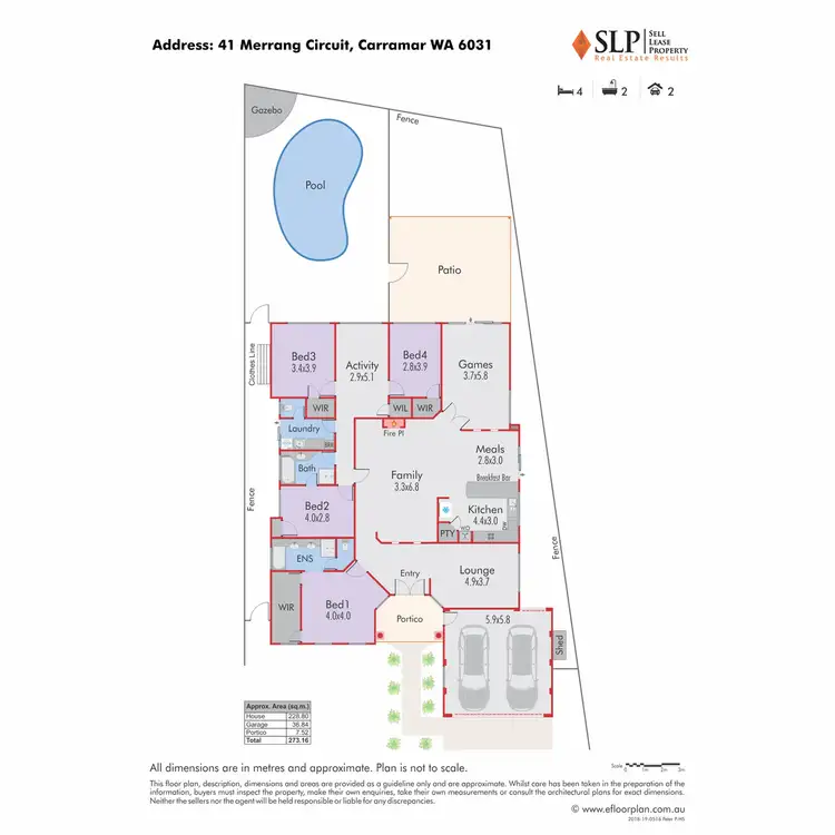 Floorplan of Homely house listing, 41 Merrang Circuit, Carramar WA 6031