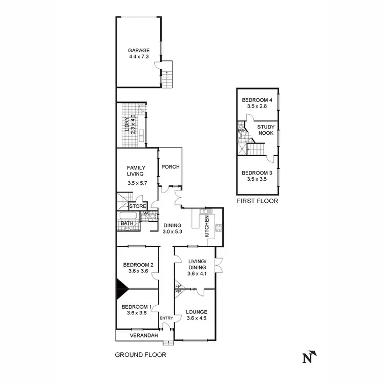 Floorplan of Homely house listing, 14 Olinda Street, Quarry Hill VIC 3550