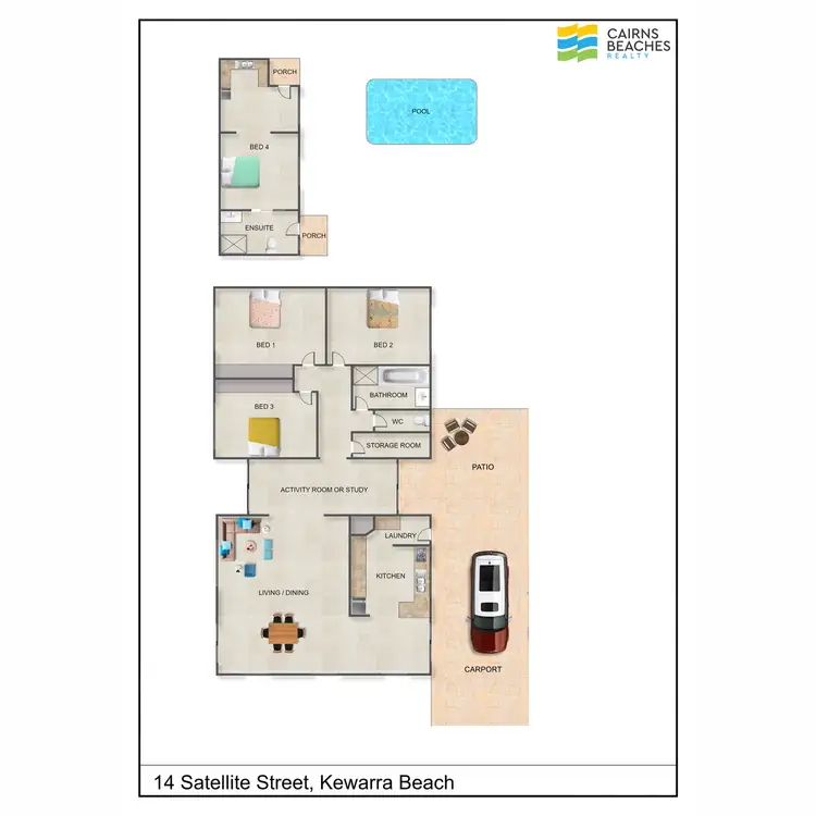 Floorplan of Homely house listing, 14 Satellite Street, Clifton Beach QLD 4879