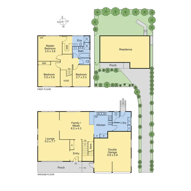 Floorplan of Homely townhouse listing, 26A Woodlands Avenue, Kew East VIC 3102
