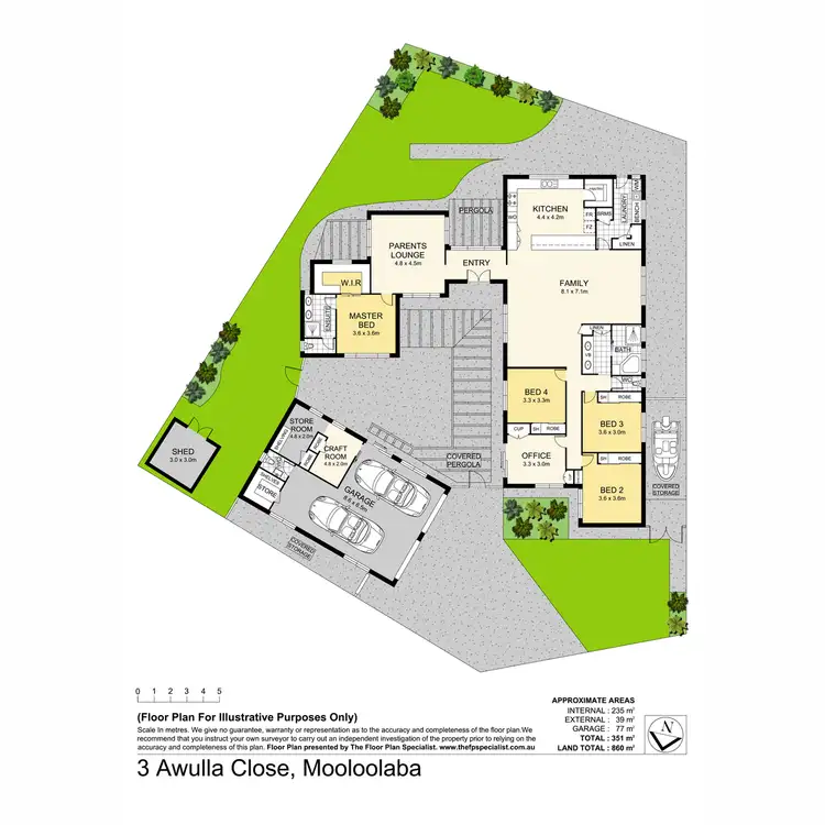 Floorplan of Homely house listing, 3 Awulla Close, Mooloolaba QLD 4557