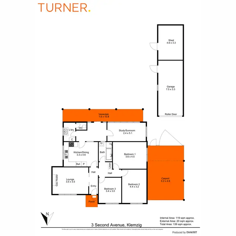 Floorplan of Homely house listing, 3 Second Avenue, Klemzig SA 5087