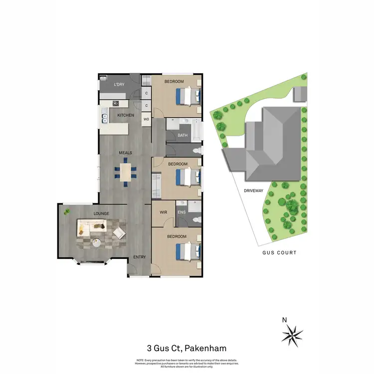 Floorplan of Homely house listing, 3 Gus Court, Pakenham VIC 3810