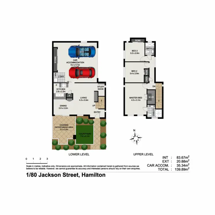 Floorplan of Homely townhouse listing, 1/82 Jackson Street, Hamilton QLD 4007