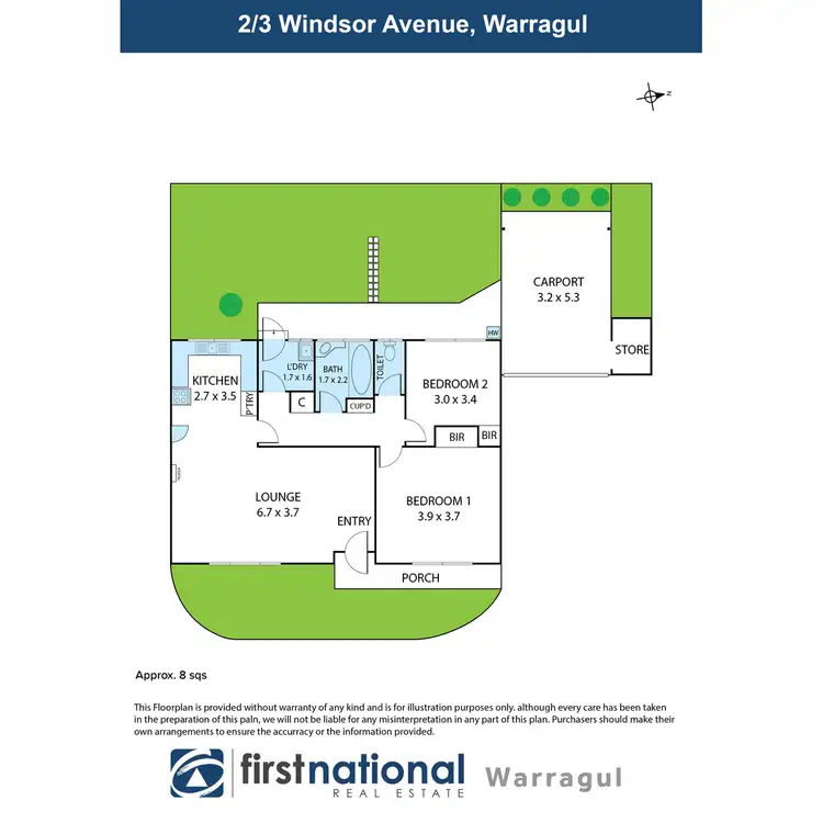 Floorplan of Homely unit listing, 2/3 Windsor Avenue, Warragul VIC 3820
