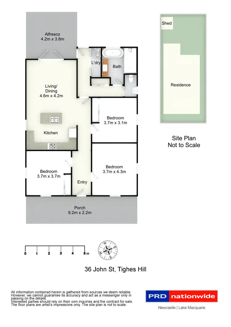 Floorplan of Homely house listing, 36 John Street, Tighes Hill NSW 2297