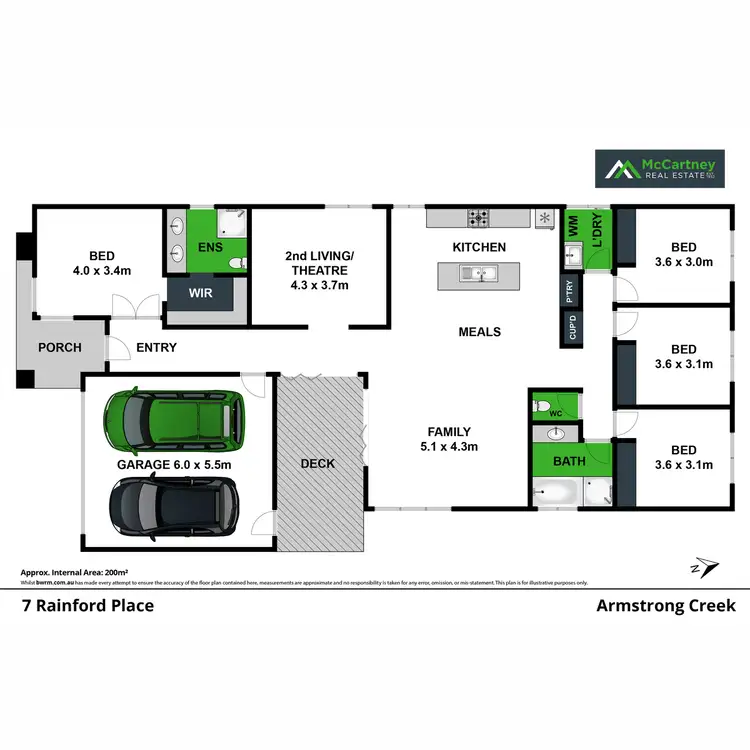 Floorplan of Homely house listing, 7 Rainford Place, Armstrong Creek VIC 3217