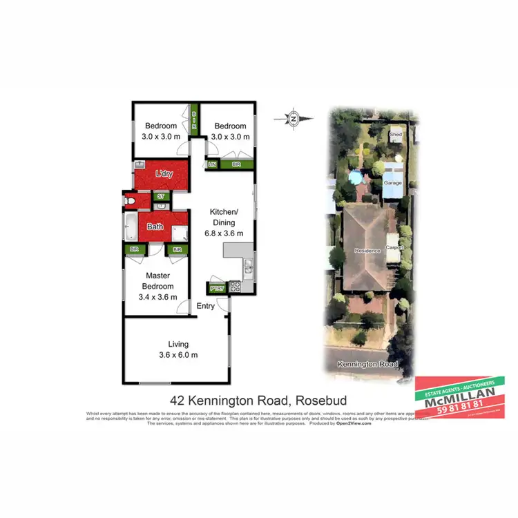Floorplan of Homely house listing, 42 Kennington Road, Rosebud VIC 3939