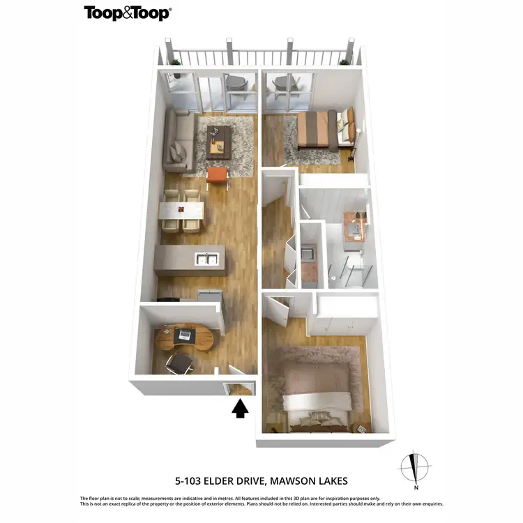 Floorplan of Homely apartment listing, 5/103 Elder Drive, Mawson Lakes SA 5095
