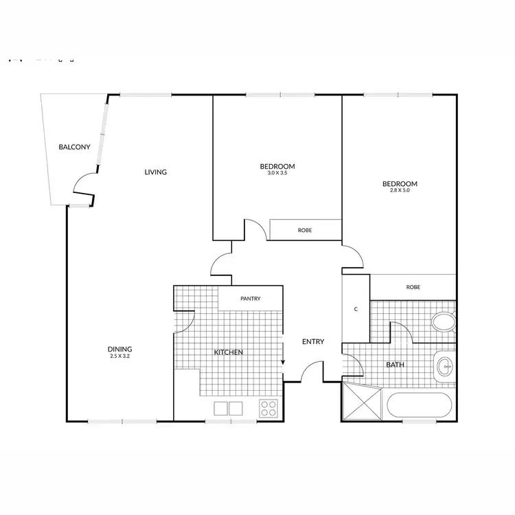 Floorplan of Homely apartment listing, 27/177 Power Street, Hawthorn VIC 3122