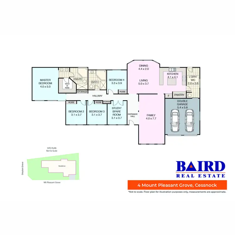Floorplan of Homely house listing, 4 Mount Pleasant Grove, Cessnock NSW 2325