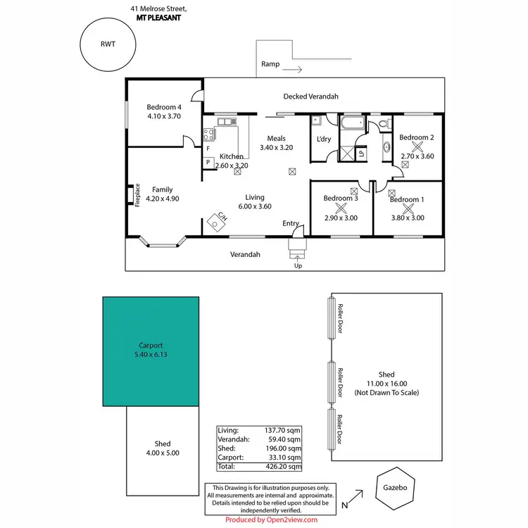 Floorplan of Homely house listing, 41 Melrose Street, Mount Pleasant SA 5235