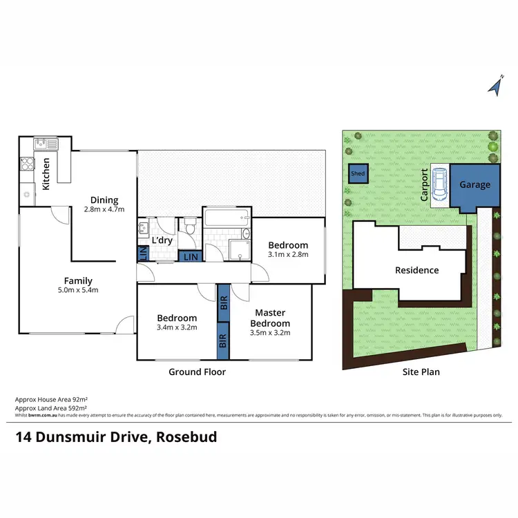 Floorplan of Homely house listing, 14 Dunsmuir Drive, Rosebud VIC 3939